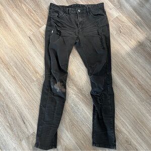 Smoke Rise Black Distressed Jeans